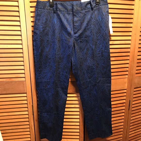 Coldwater Creek Blue & Black Ankle/Cropped Pants - Picture 1 of 8